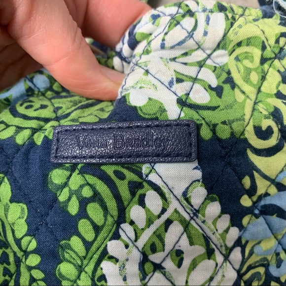 Vera Bradley blue and green damask shoulder tote - Picture 3 of 10